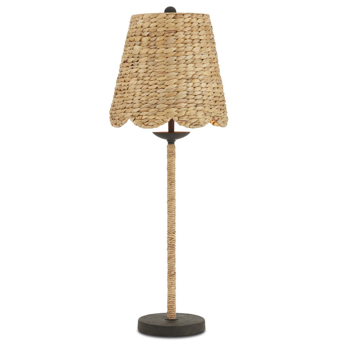 Currey and Company 6000-0902 One Light Table Lamp, Natural/MolÃ© Black