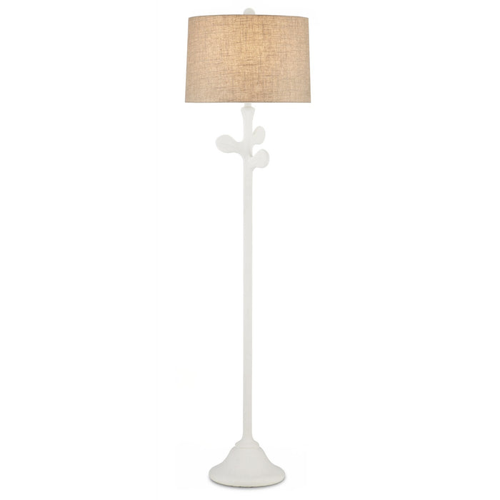 Currey and Company 8000-0133 One Light Floor Lamp, Gesso White