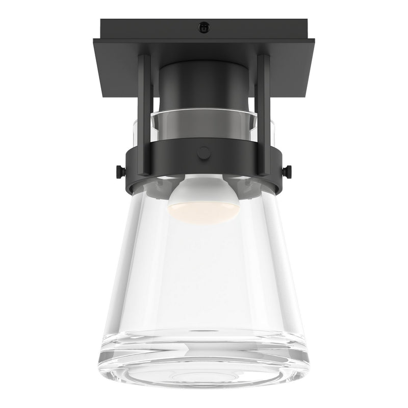 Hubbardton Forge 128705-SKT-10-ZM0467 One Light Semi-Flush Mount, Black