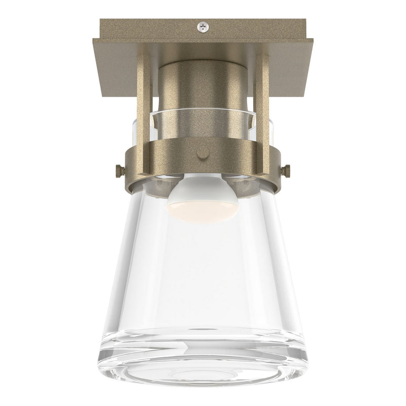Hubbardton Forge 128705-SKT-84-ZM0467 One Light Semi-Flush Mount, Soft Gold
