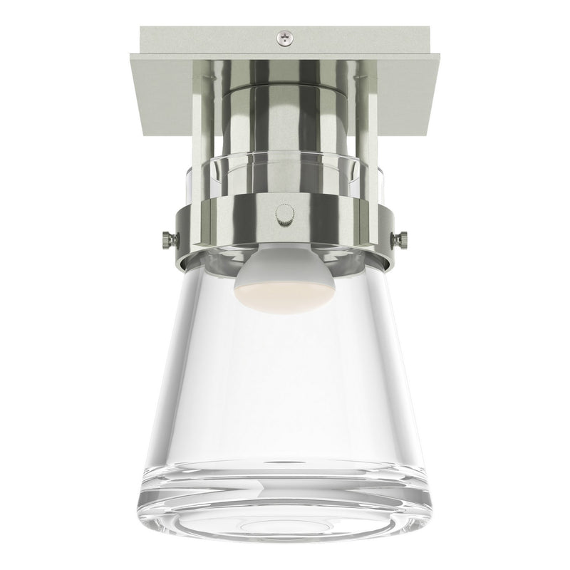 Hubbardton Forge 128705-SKT-85-ZM0467 One Light Semi-Flush Mount, Sterling