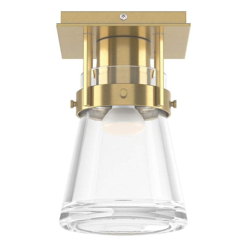 Hubbardton Forge 128705-SKT-86-ZM0467 One Light Semi-Flush Mount, Modern Brass