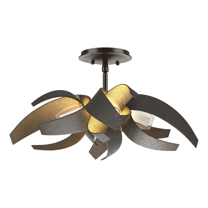 Hubbardton Forge 128712-SKT-14-YE0352 Four Light Semi-Flush Mount, Oil Rubbed Bronze