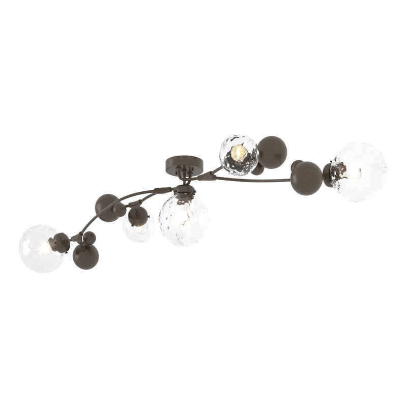 Hubbardton Forge 128715-SKT-05-LL0639 Five Light Semi-Flush Mount, Bronze