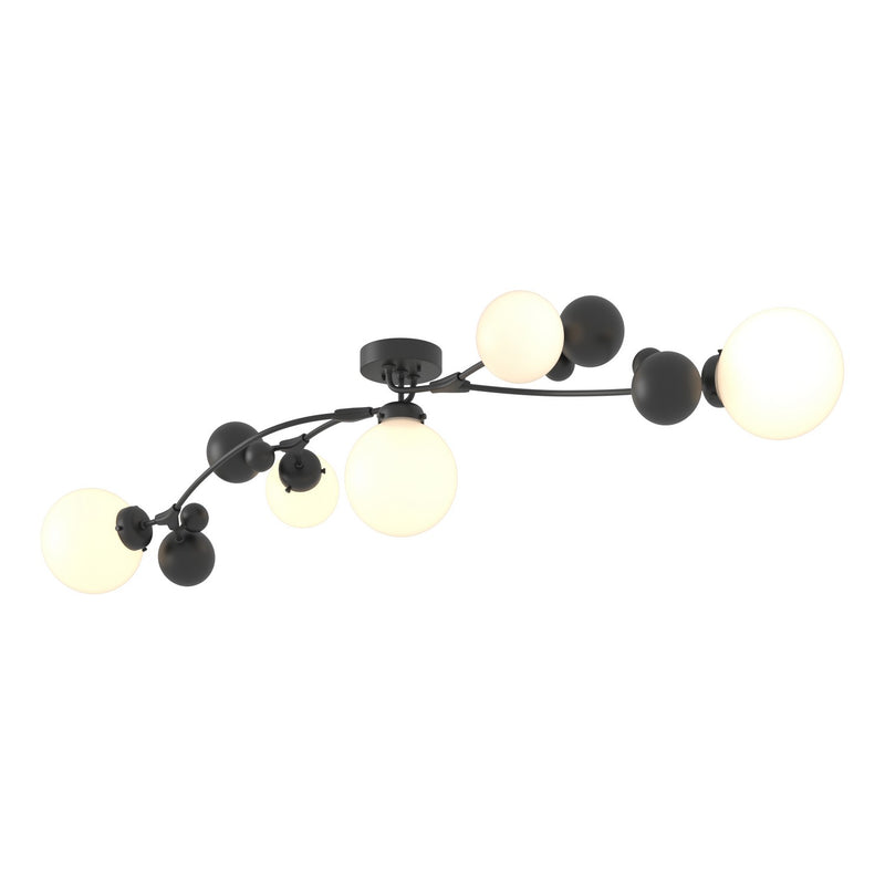 Hubbardton Forge 128715-SKT-10-GG0639 Five Light Semi-Flush Mount, Black