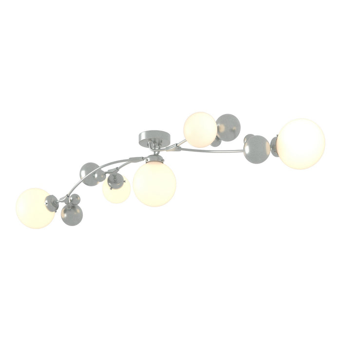 Hubbardton Forge 128715-SKT-82-GG0639 Five Light Semi-Flush Mount, Vintage Platinum