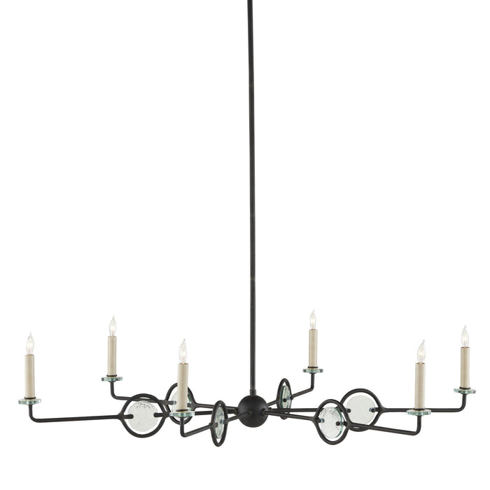 Currey and Company 9000-0969 Six Light Chandelier, Blacksmith