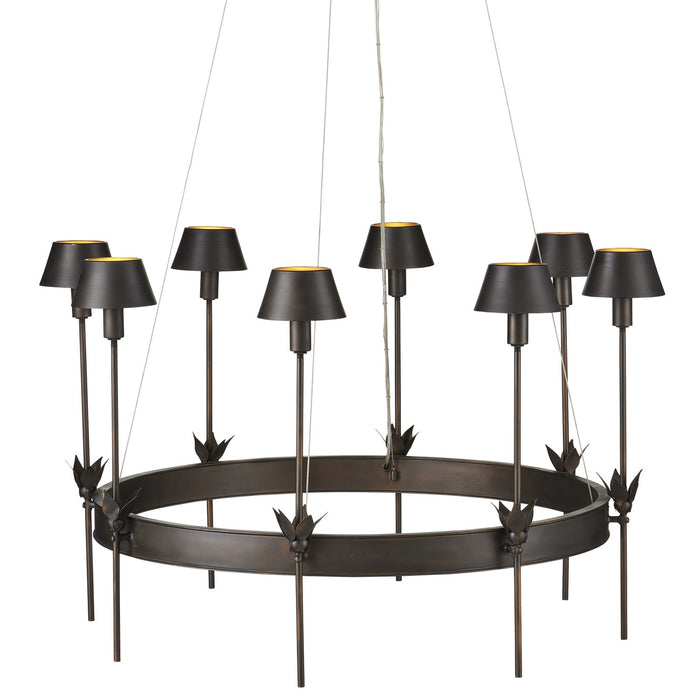Currey and Company 9000-1082 LED Chandelier, Bronze/Gold