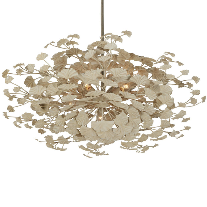 Currey and Company 9000-1108 Five Light Semi-Flush Mount, Antique Pearl