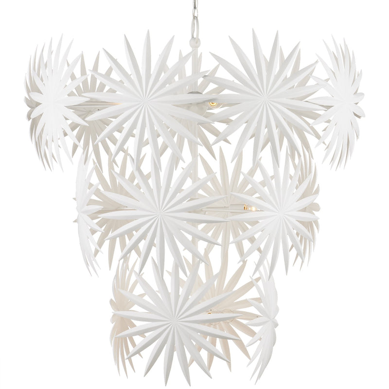 Currey and Company 9000-1114 13 Light Chandelier, Gesso White