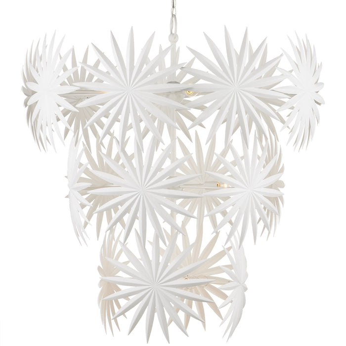 Currey and Company 9000-1114 13 Light Chandelier, Gesso White