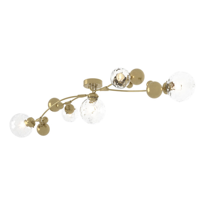 Hubbardton Forge 128715-SKT-86-LL0639 Five Light Semi-Flush Mount, Modern Brass