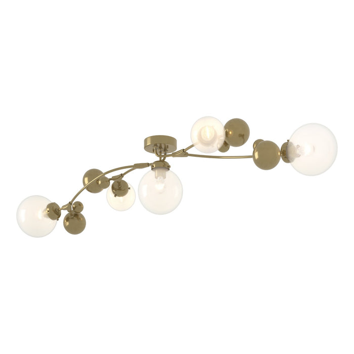 Hubbardton Forge 128715-SKT-86-WF0639 Five Light Semi-Flush Mount, Modern Brass