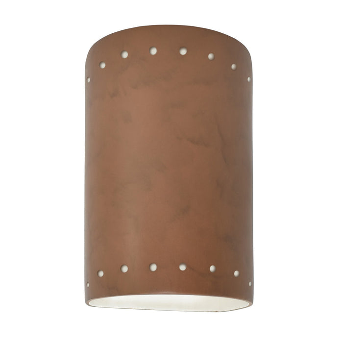 Justice Designs CER-0990W-TERA-LED1-1000 LED Lantern, Terra Cotta