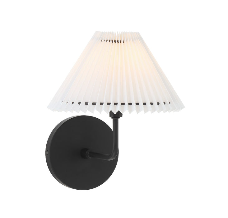 Meridian M90105MBK One Light Wall Sconce, Matte Black