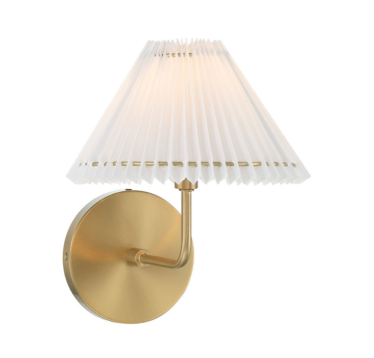 Meridian M90105NB One Light Wall Sconce, Natural Brass
