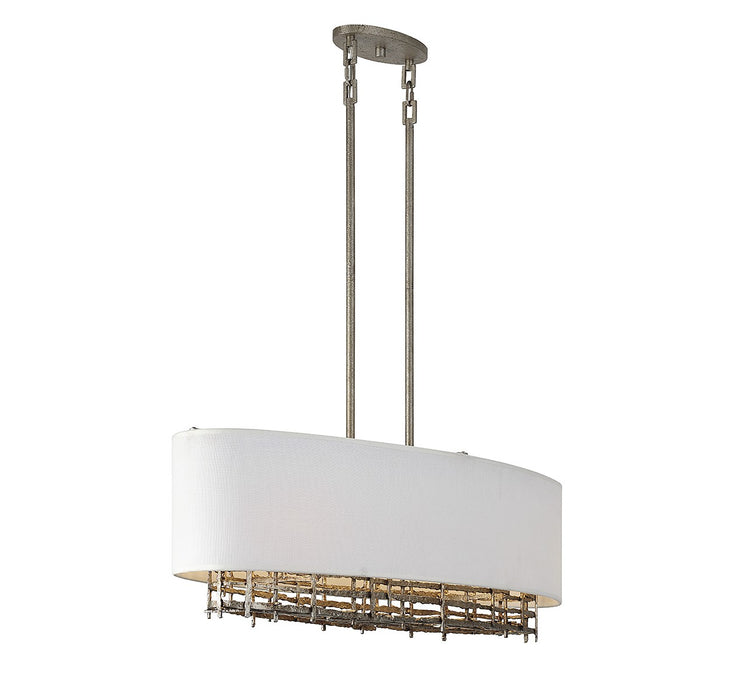 Savoy House 1-1065-4-10 Four Light Linear Chandelier, Campagne Luxe