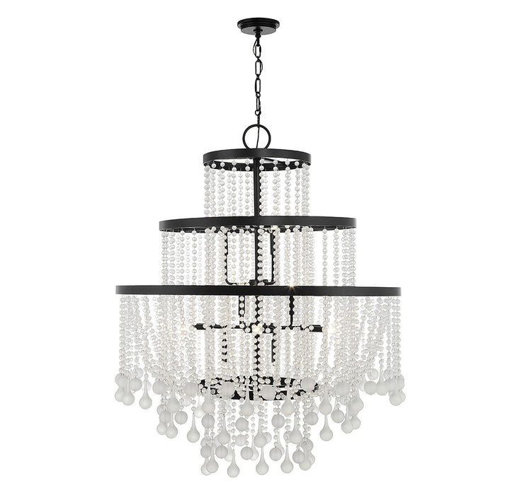 Savoy House 1-1868-15-89 15 Light Chandelier, Matte Black
