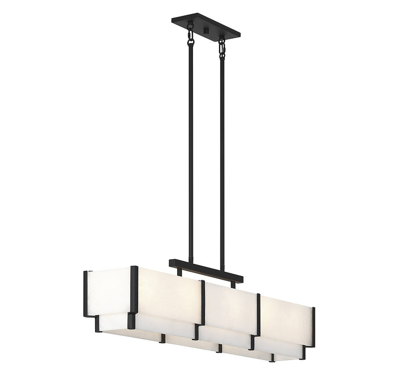 Savoy House 1-2330-5-50 Five Light Linear Chandelier, Black Cashmere