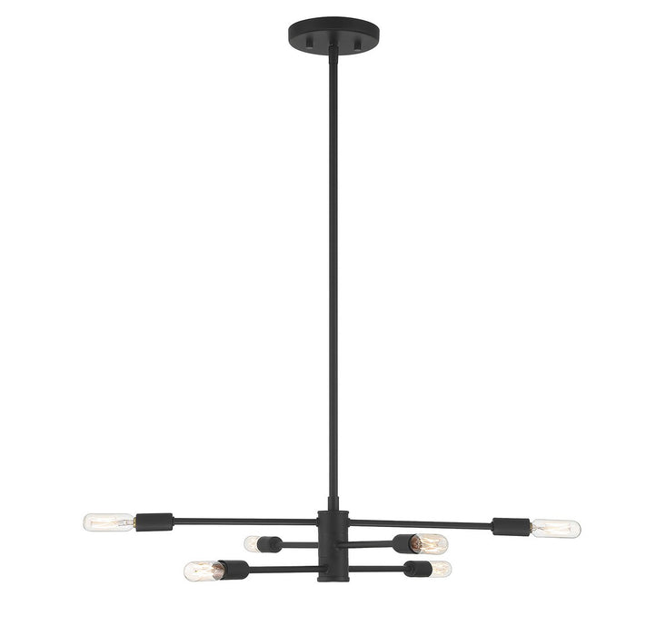 Savoy House 1-7000-6-89 Six Light Chandelier, Matte Black