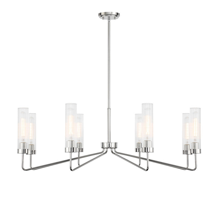 Savoy House 1-8860-8-109 Eight Light Chandelier, Polished Nickel