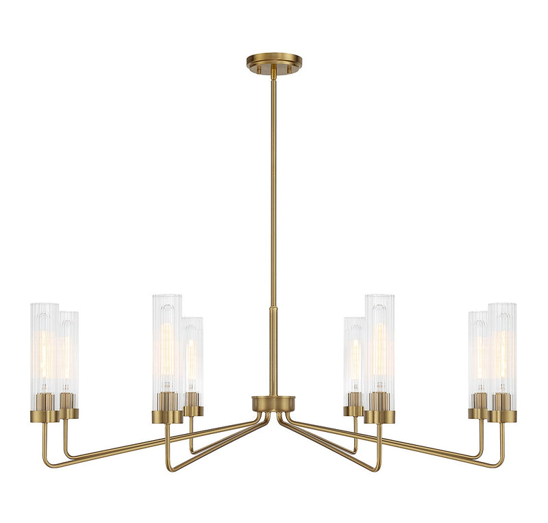 Savoy House 1-8860-8-322 Eight Light Chandelier, Warm Brass
