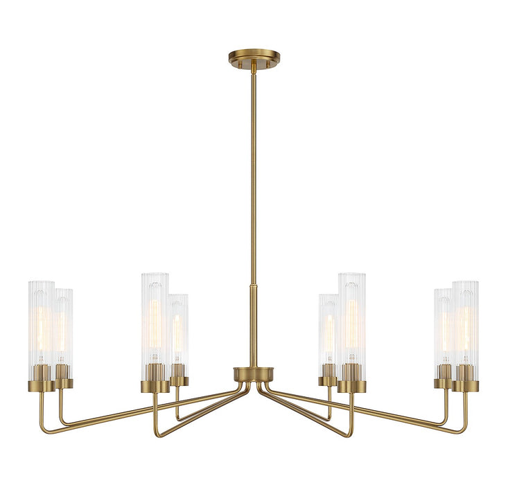 Savoy House 1-8860-8-322 Eight Light Chandelier, Warm Brass
