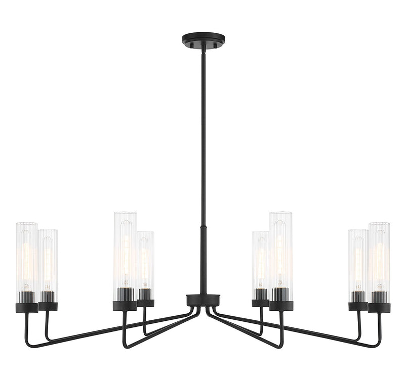 Savoy House 1-8860-8-89 Eight Light Chandelier, Matte Black