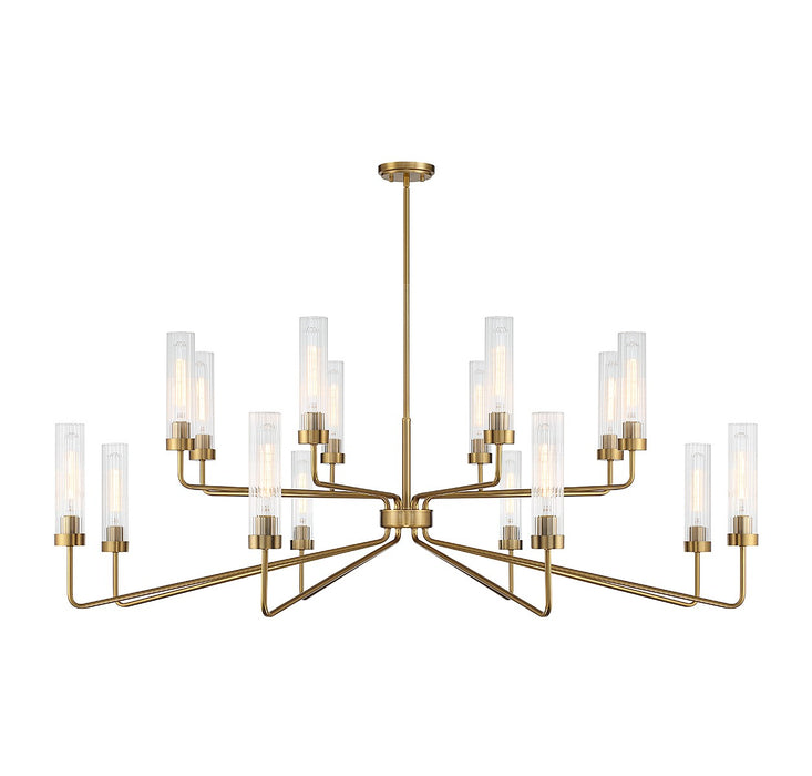 Savoy House 1-8862-16-322 16 Light Chandelier, Warm Brass