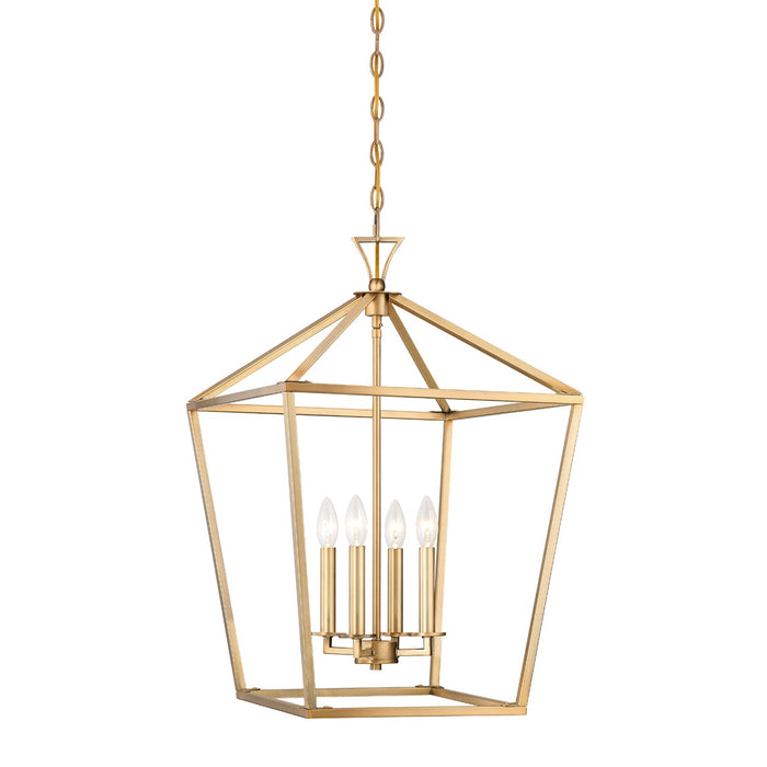 Savoy House 3-421-4-322 Four Light Pendant, Warm Brass