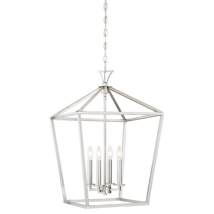 Savoy House 3-421-4-SN Four Light Pendant, Satin Nickel