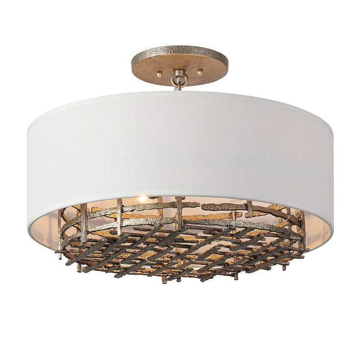 Savoy House 6-1067-4-10 Four Light Convertible Semi-Flush or Pendant, Campagne Luxe