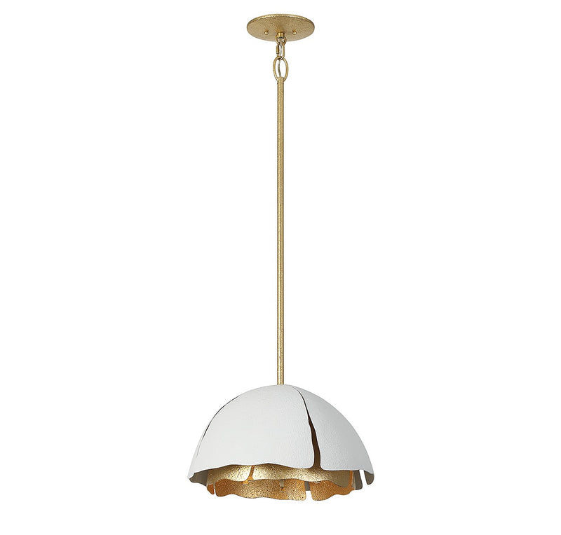 Savoy House 7-1398-3-14 Three Light Pendant, Cavalier Gold with Royal White