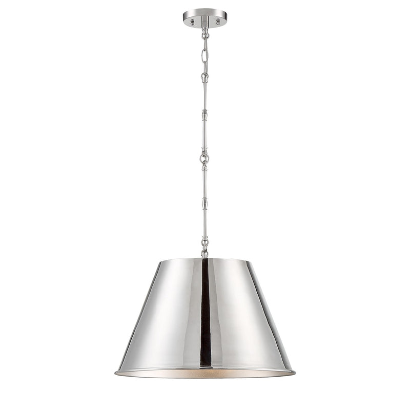 Savoy House 7-231-1-109 One Light Pendant, Polished Nickel