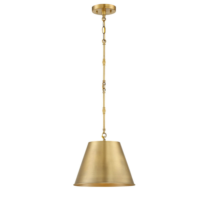 Savoy House 7-232-1-322 One Light Pendant, Warm Brass