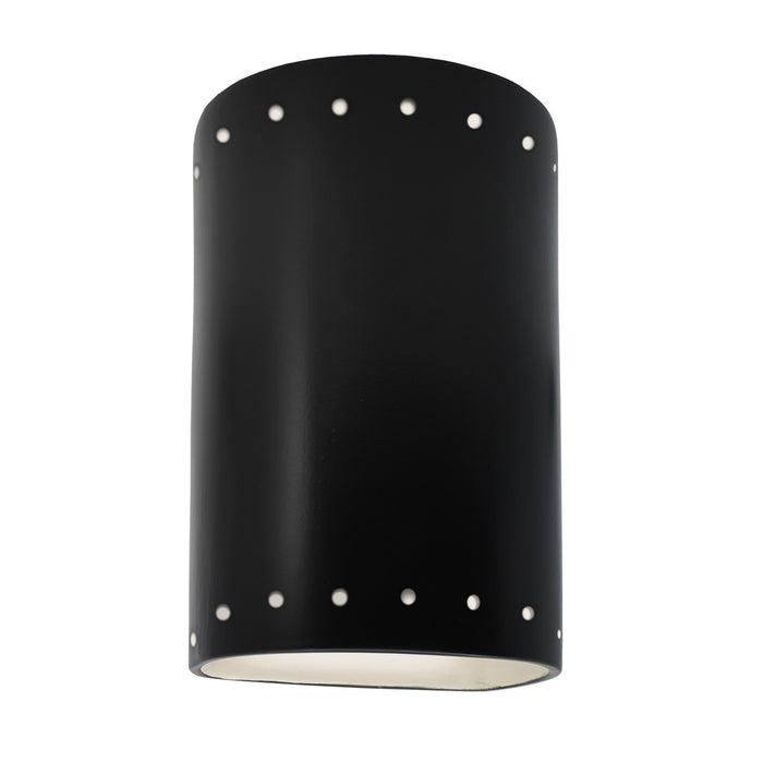 Justice Designs CER-0995W-CRB Lantern, Carbon - Matte Black