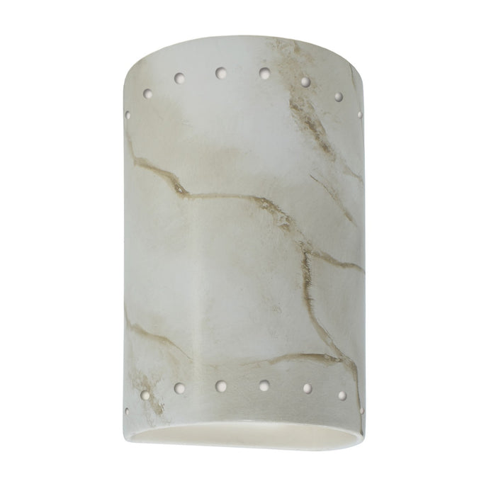 Justice Designs CER-0995W-STOC Lantern, Carrara Marble