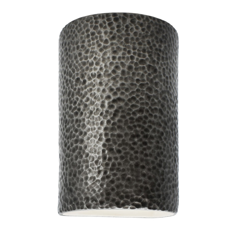 Justice Designs CER-1260W-HMPW-LED1-1000 LED Lantern, Hammered Pewter