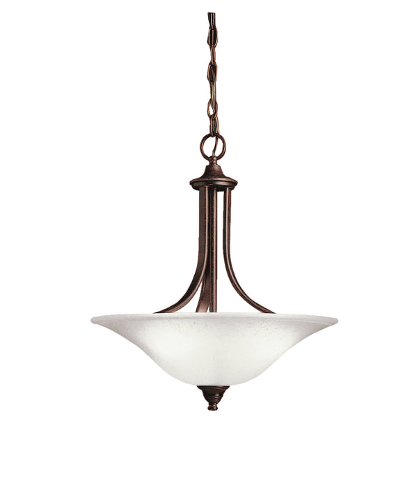 Kichler 3502TZ Three Light Pendant/Semi Flush, Tannery Bronze