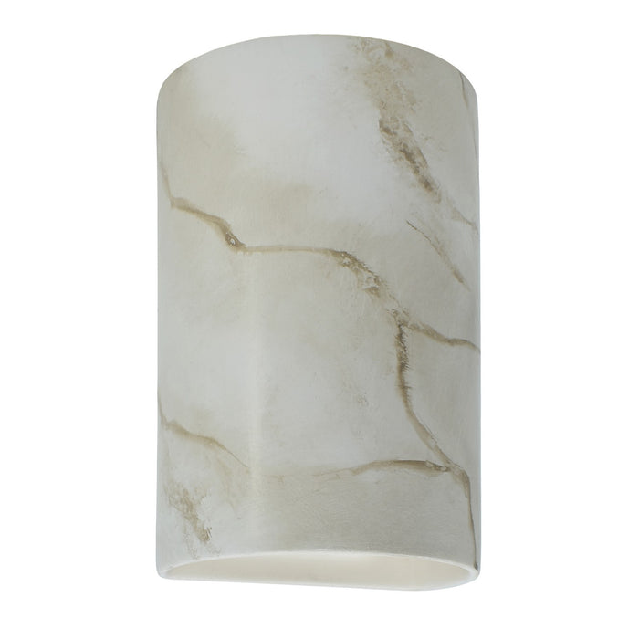 Justice Designs CER-1260W-STOC-LED1-1000 LED Lantern, Carrara Marble