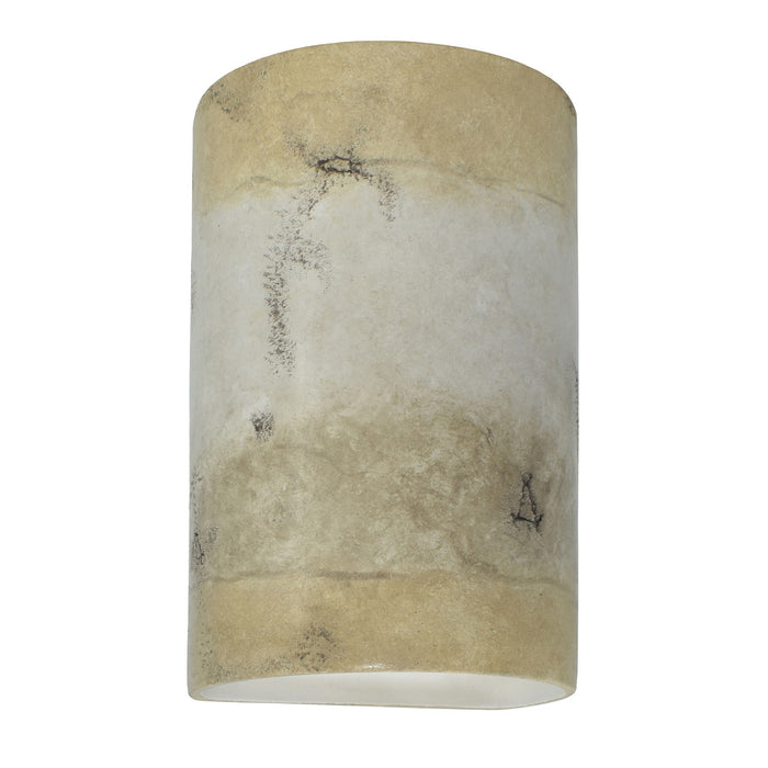 Justice Designs CER-1260W-TRAG-LED1-1000 LED Lantern, Greco Travertine