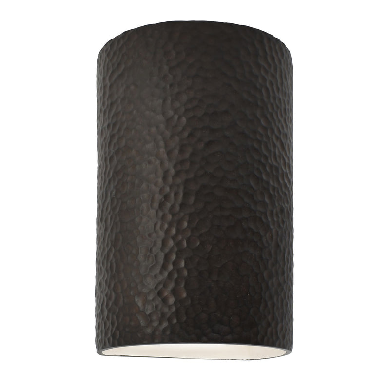 Justice Designs CER-1265W-HMIR-LED1-1000 LED Lantern, Hammered Iron