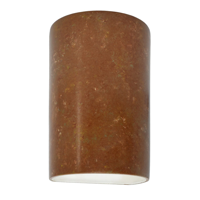 Justice Designs CER-5260W-PATR-LED1-1000 LED Wall Sconce, Rust Patina
