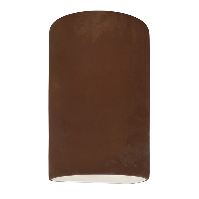 Justice Designs CER-5260W-RRST Wall Sconce, Real Rust