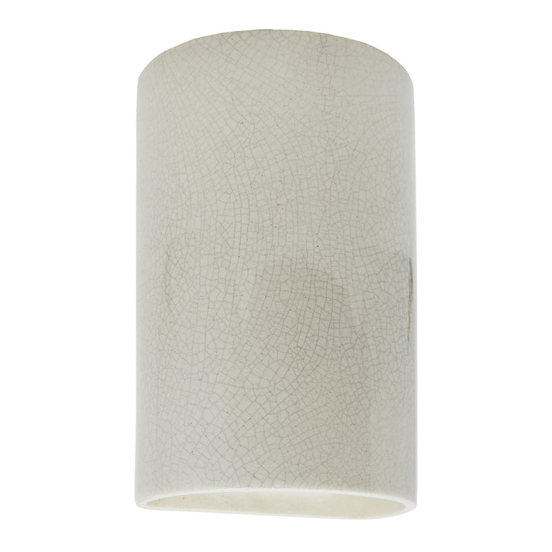 Justice Designs CER-5265-CRK Wall Sconce, White Crackle