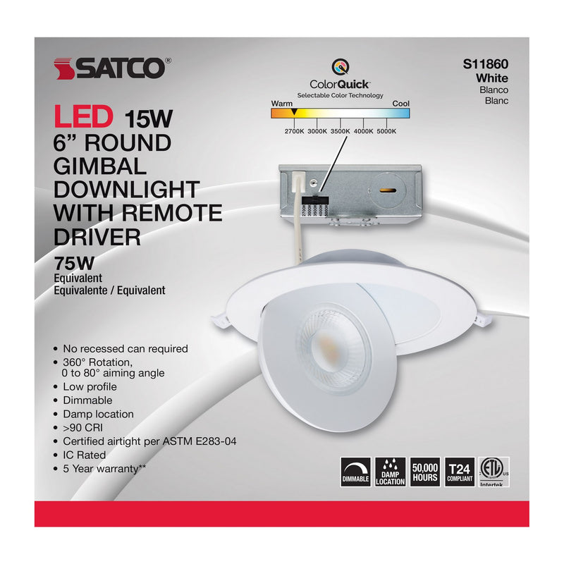 Satco S11860 LED Downlight, White