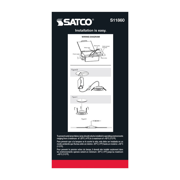 Satco S11860 LED Downlight, White