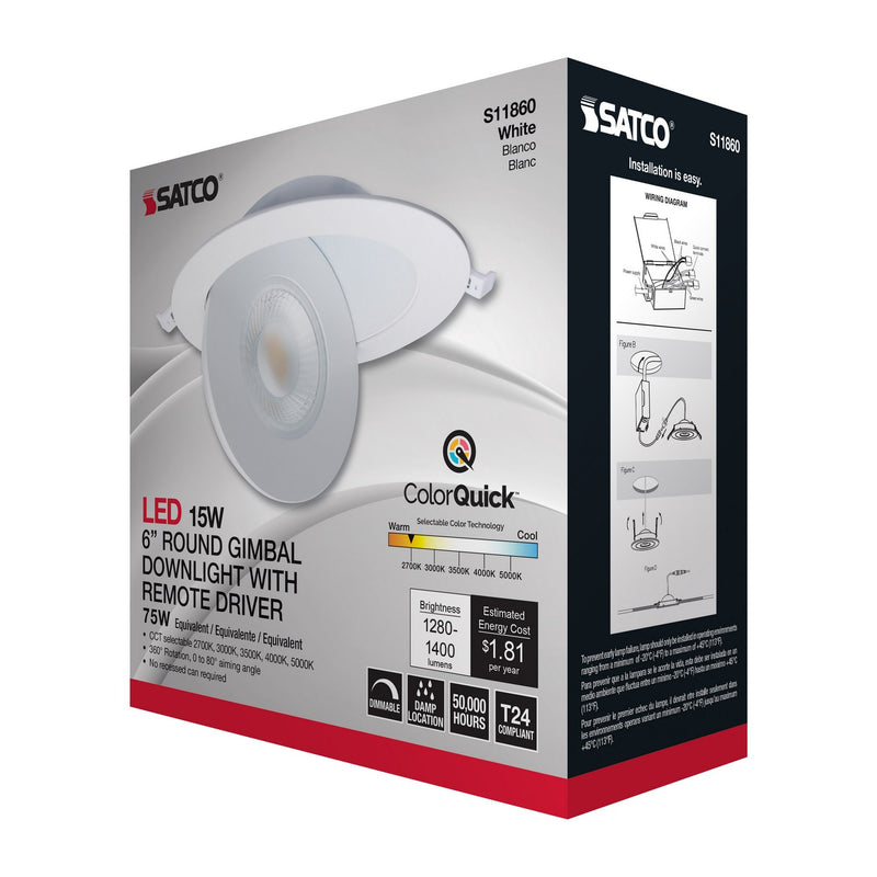Satco S11860 LED Downlight, White