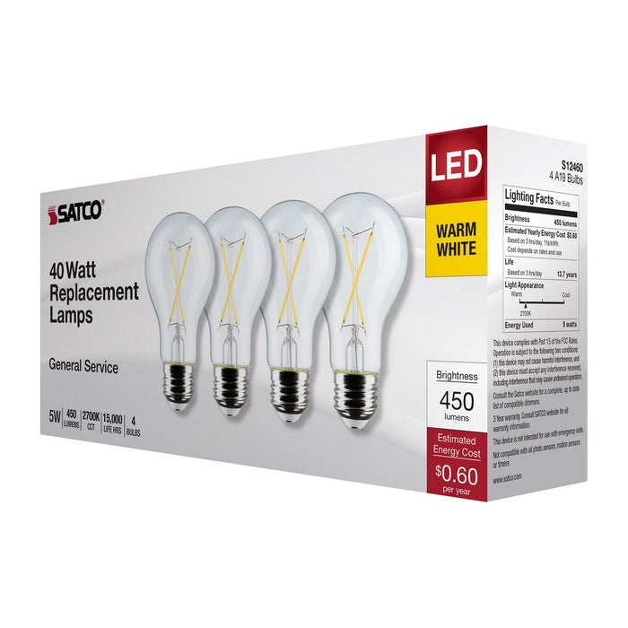 Satco S12460 Light Bulb, Clear