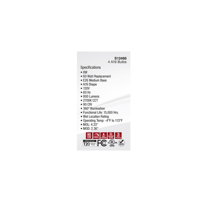 Satco S12466 Light Bulb, Soft White
